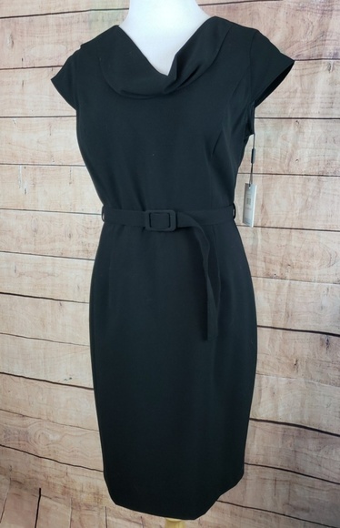 Calvin Klein Dresses & Skirts - Calvin Klein Petites Cowl Neck Belted Sheath Dress